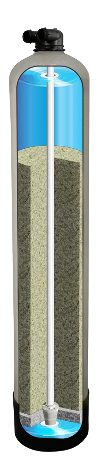 The Scale Shield salt-free scale inhibitor shown in cutaway view